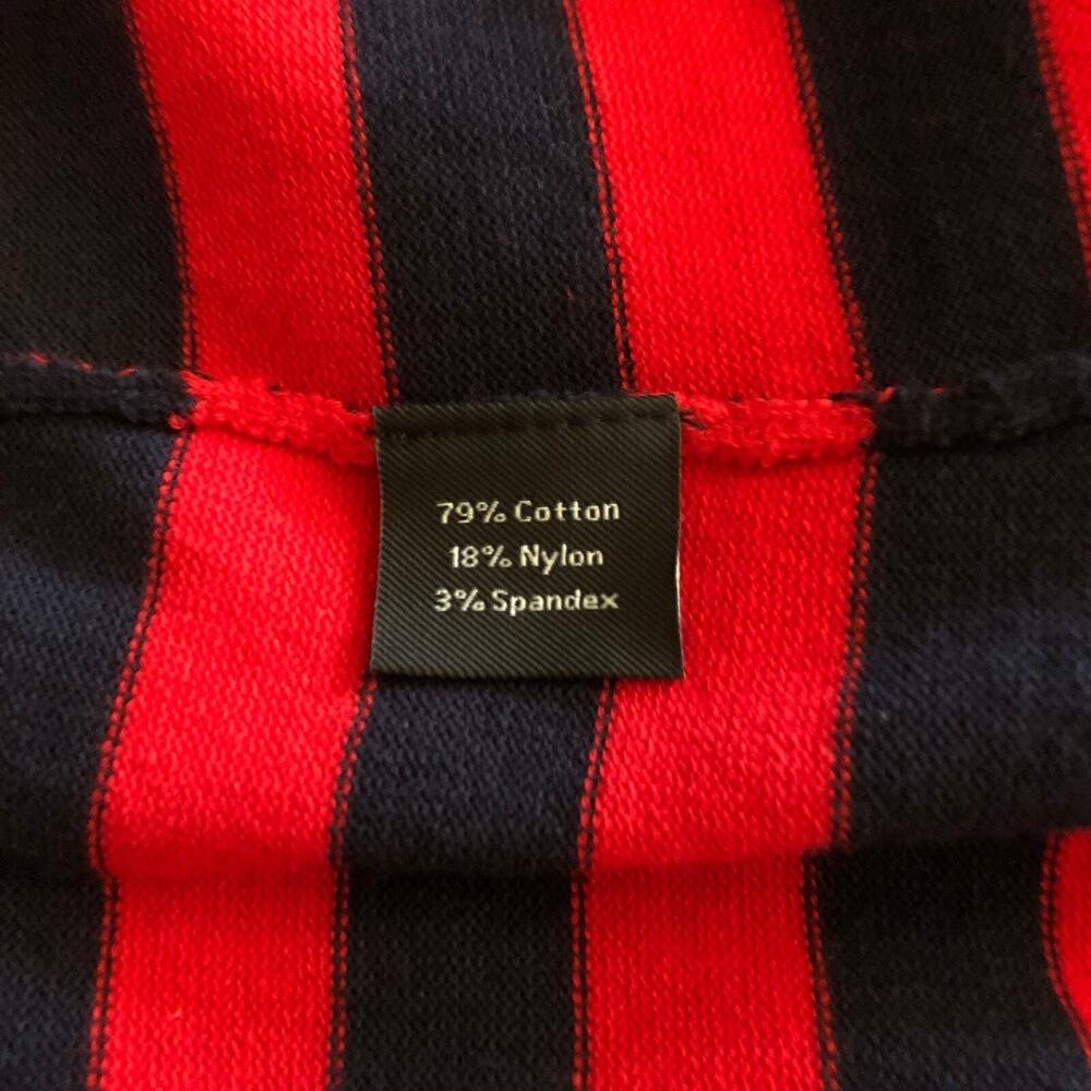Rondina New York Square Neck Tank Top Red Navy Stripe Sleeveless Medium NWT - Picture 8 of 11